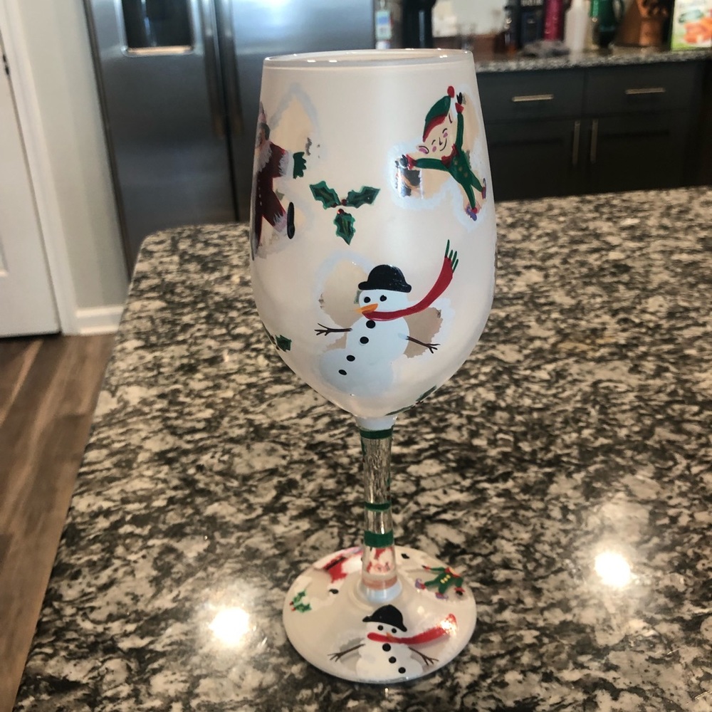 Lolita Christmas wine glass
